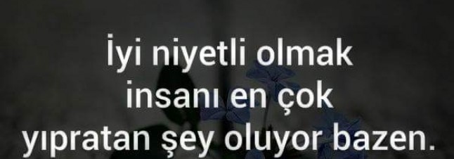 İyi niyet…